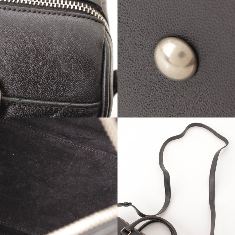 Saint Laurent Baby Duffle Leather Handbag V Stitch Black - Picture 8 of 9